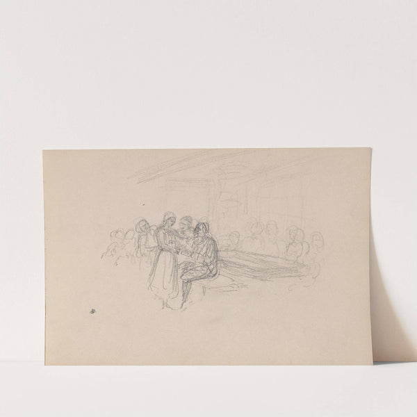 Figurscene i interiør (1855 - 1857) by Adolph Tidemand
