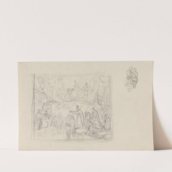 Figurscene med kroning by Adolph Tidemand