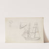 Figurstudie; skip by Hans Gude