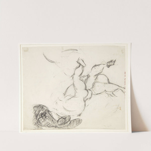 Figurstudie til Poseidon-billedet by Edvard Weie