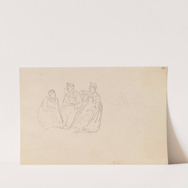 Figurstudier fra bryllup i Gulsvik (1849) by Adolph Tidemand