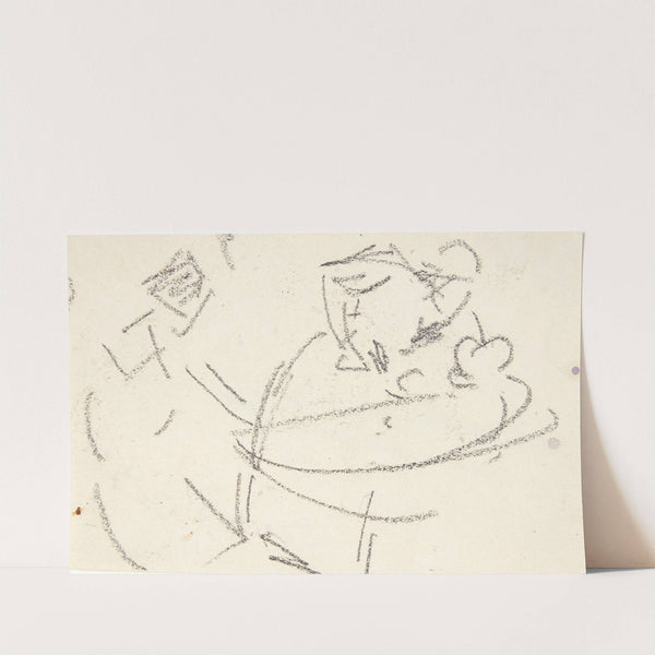 Figurstudier til Langelinje-billedet by Edvard Weie