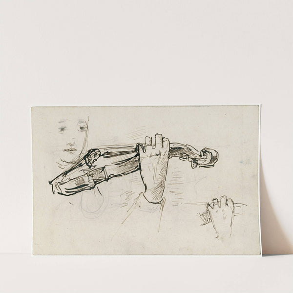 Figuur met viool in hand by Adolf le Comte