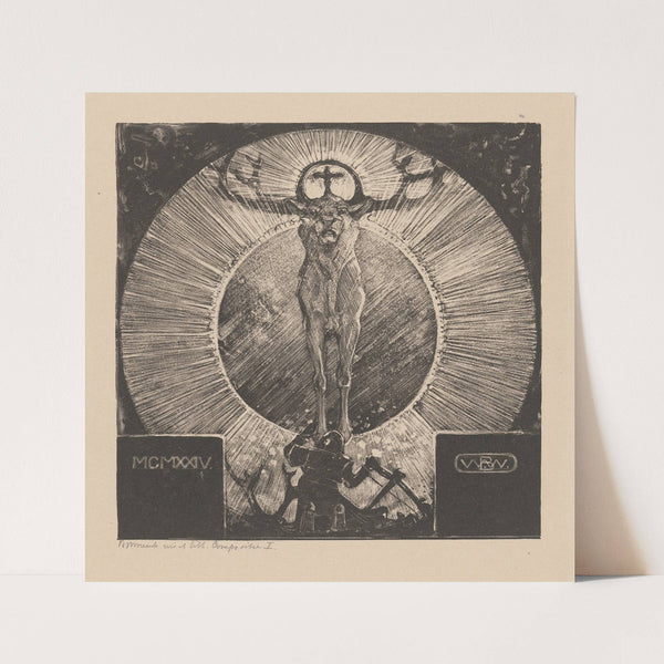 Figuur voor de verschijning van een hert (1924) by Bernard Willem Wierink