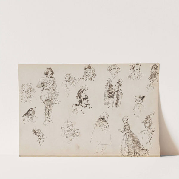 Figuurstudies, onder andere met een boogschutter (1880) by Marius Bauer