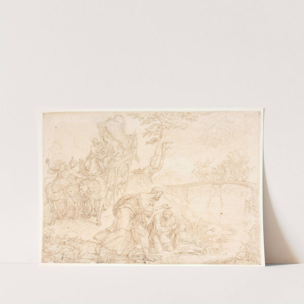 Filip døber ætioperdronningen Kandakes skatmester (1572) by Maarten Van Heemskerck