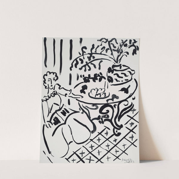 Fille assise à table (1947) by Henri Matisse