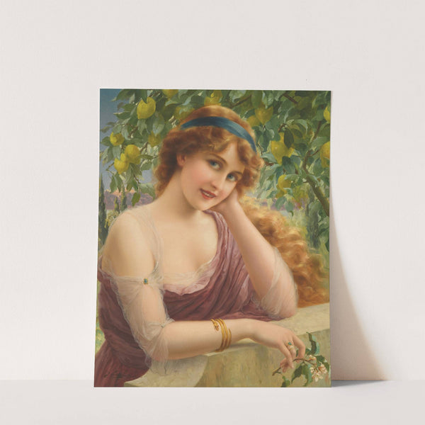 Fille Au Citronnier (1913) by Emile Vernon