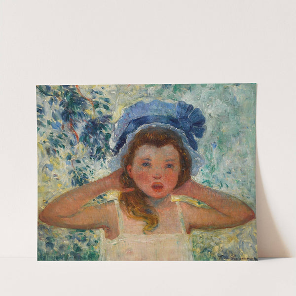 Fille de l'artiste au bonnet bleu by Ferdinand du Puigaudeau