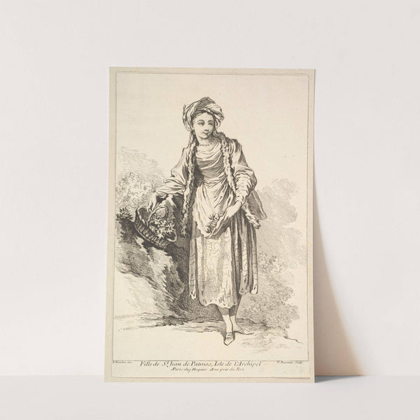 Fille de St. Jean de Patmos, Isle de l’Archipel, plate 6 (18th century) by François Boucher