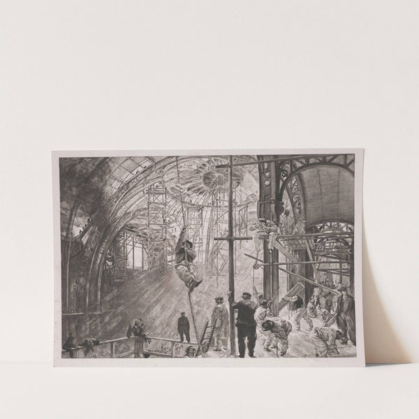 Fin des travaux dans le Grand Palais (1900) by Charles Paul Renouard