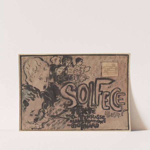 Final study for the cover of Petit solfège illustré by Pierre Bonnard