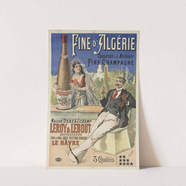 Fine d’Algérie, comparable à la meilleure fine champagne (1898) by Imp. Camis