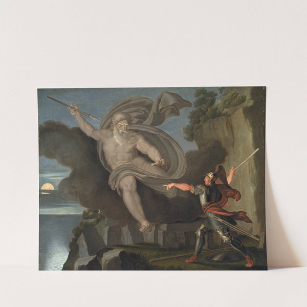 Fingal´s Battle with the Spirit of Loda by Asmus Jacob Carstens