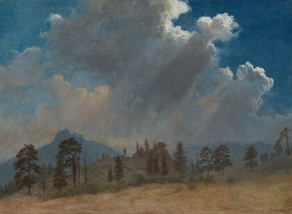 Fir Trees and Storm Clouds (c. 1870) — size preview