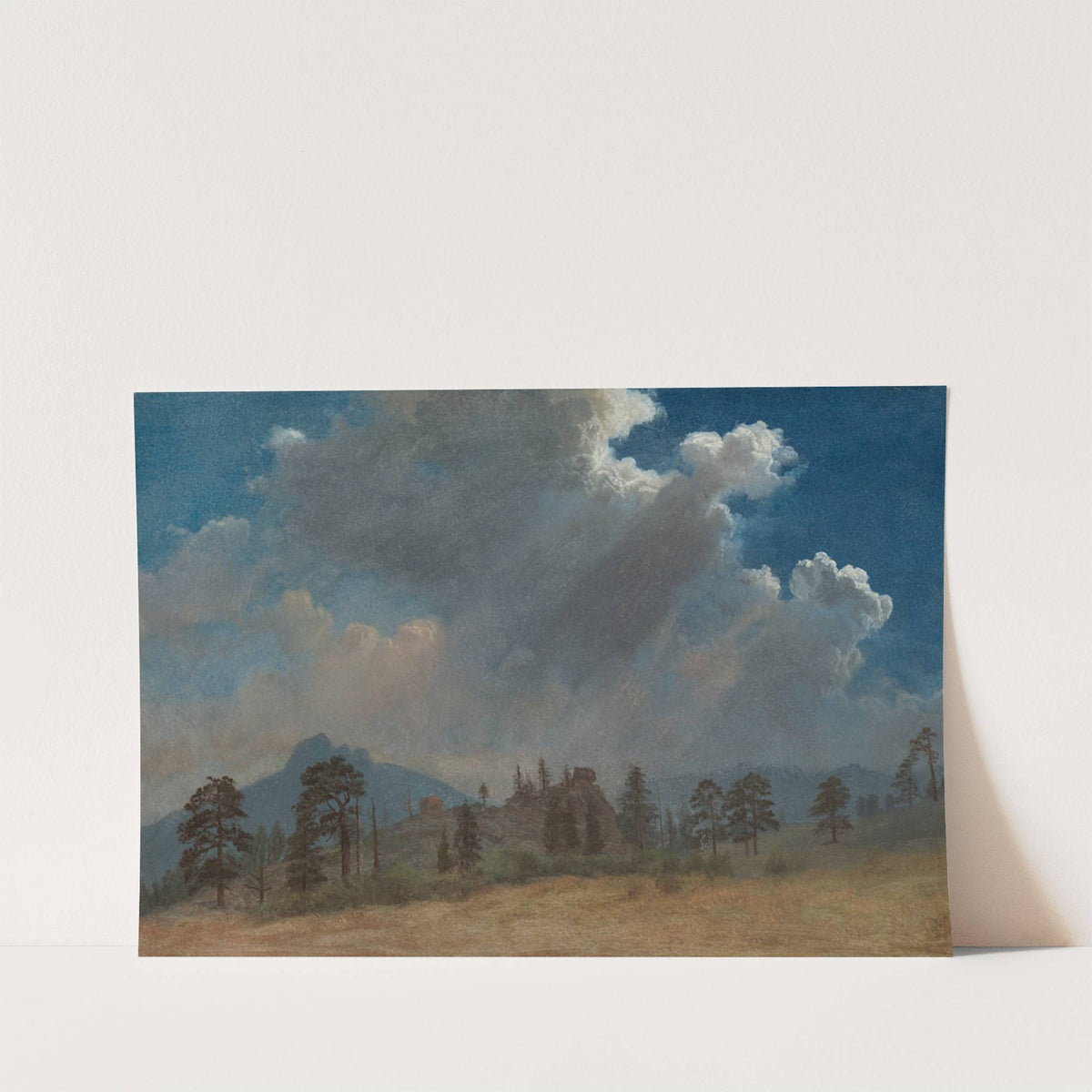 Fir Trees and Storm Clouds (c. 1870) by Albert Bierstadt