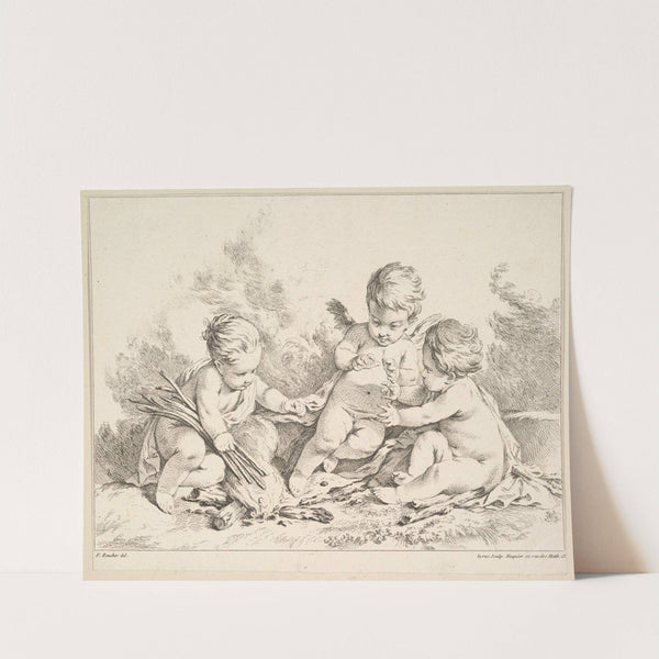 Fire (After F. Boucher) by Louis-Felix de La Rue