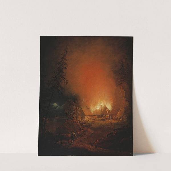 Fire At Night In A Peasant House (1809) by Alexander Lauréus