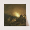Fire by night in a Village by Adam Colonia