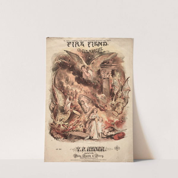 Fire Fiend – Sheet Music Cover (c. 1872) by Winslow Homer