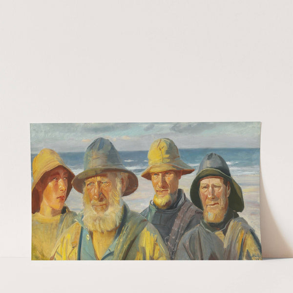 Fire fiskere i solskin på Skagen Strand (1898) by Michael Ancher