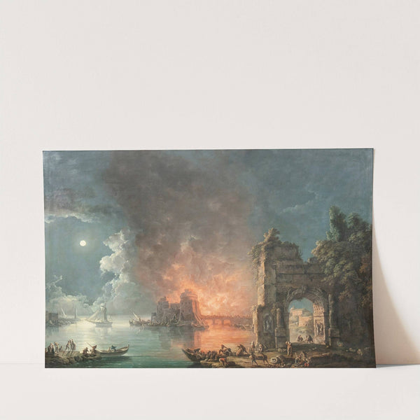 Fire in the island (1758) by Carlo Bonavia