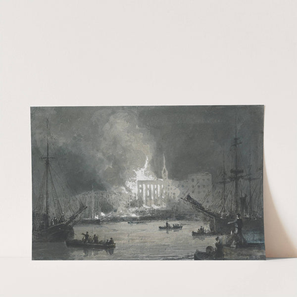 Fire on the Thames by George Jones