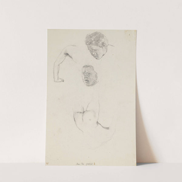 Fire studier efter samme model som recto by Niels Skovgaard