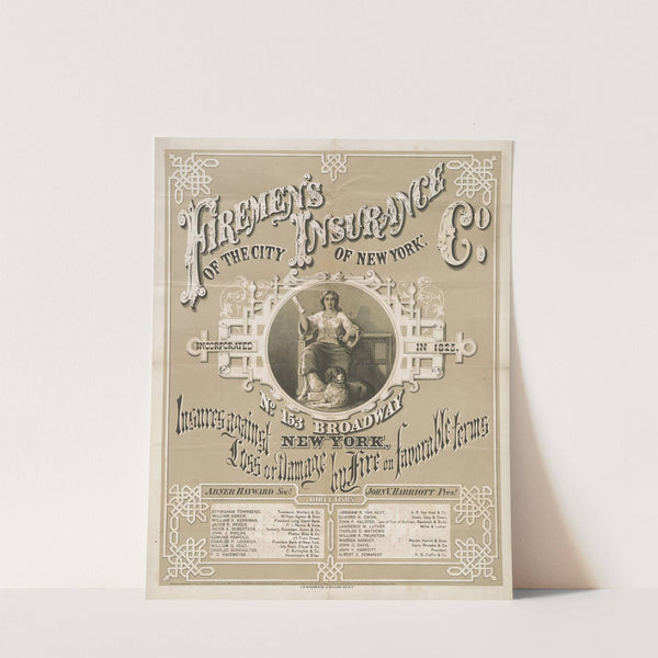 Firemen’s Insurance Co. of the city of New York (1866) by L.H. Biglow & Co
