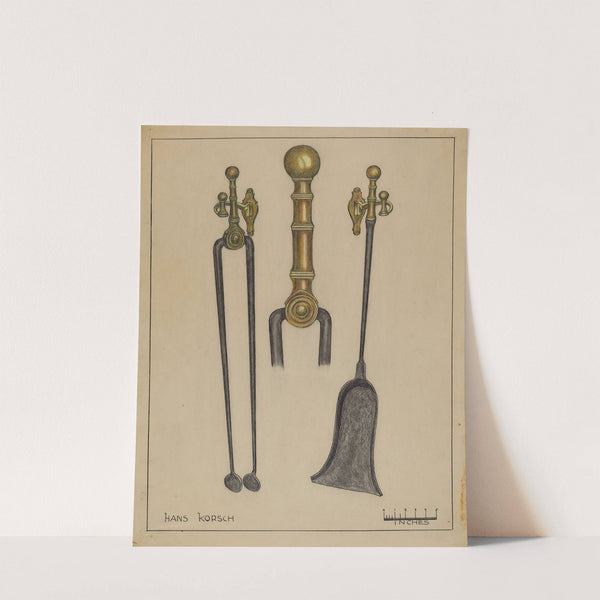 Fireplace Set by Hans Korsch