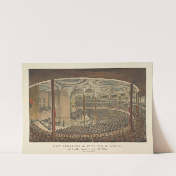 First appearance of Jenny Lind in America. At Castle Garden, Septr. 11th, 1850. Total receipts 6,238 (1850) by Currier & Ives.