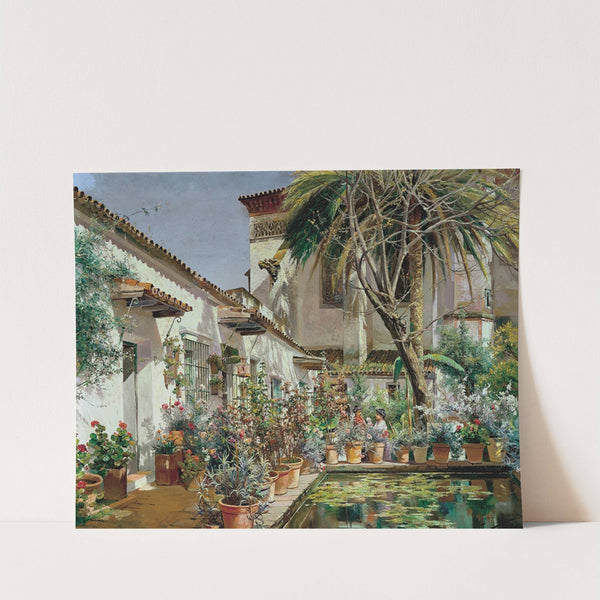 First Atrium of Santa Paula Convent, Seville by Manuel García y Rodríguez