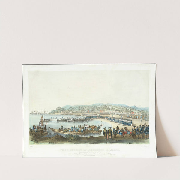First Landing of Americans in Japan Under Commodore M. C. Perry At Gore-Hama July 14th 1853 (1855) by Wilhelm Heine