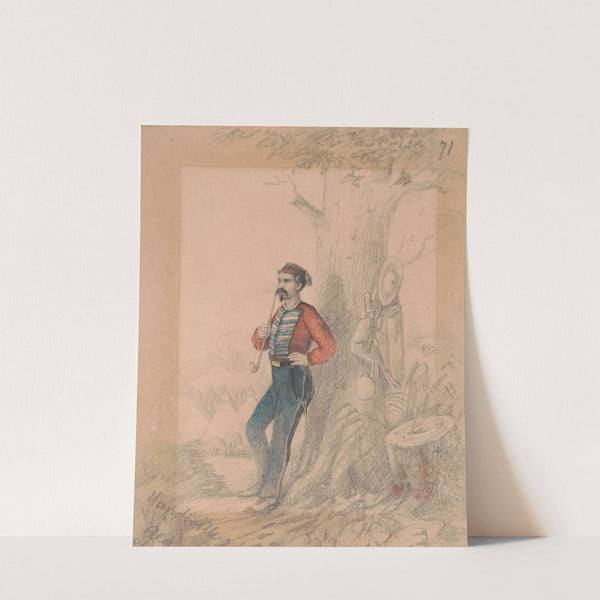 First Lieutenant William Urlan, Company B, Camp at Huntsville, Alabama, 1862 by Adolph Metzner