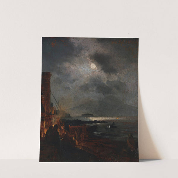 Fischer in der Bucht von Neapel bei Mondschein by Oswald Achenbach