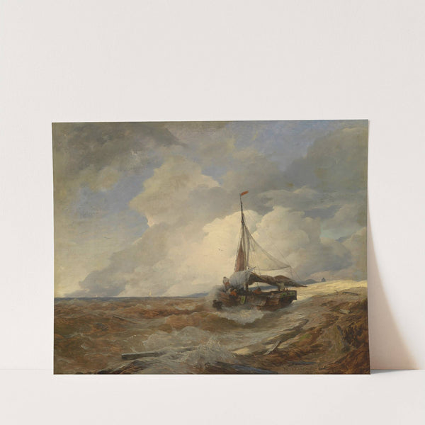 Fischerboot in Seenot (1893) by Andreas Achenbach