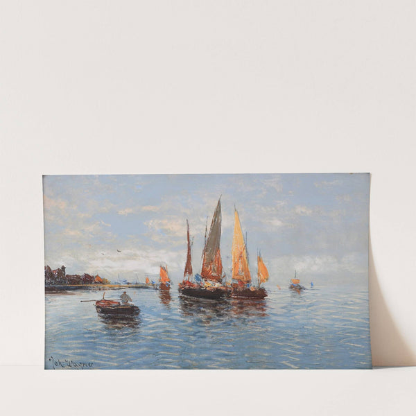 Fischerboote by Hans Johann Wagner