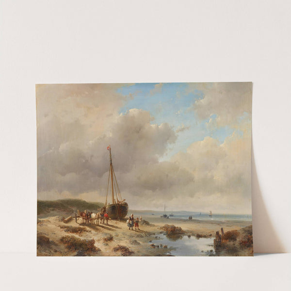 Fischerboote am Strand (1847) by Andreas Schelfhout