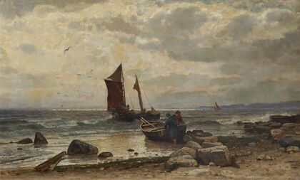 Fischerboote am Strand