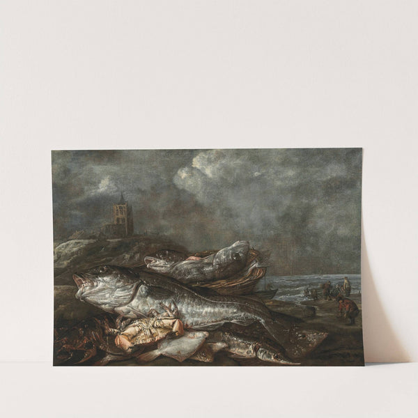 Fish on the beach at Egmond by Abraham van Beyeren