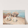 Fisher boys by the beach of Naples by Giuseppe Giardiello