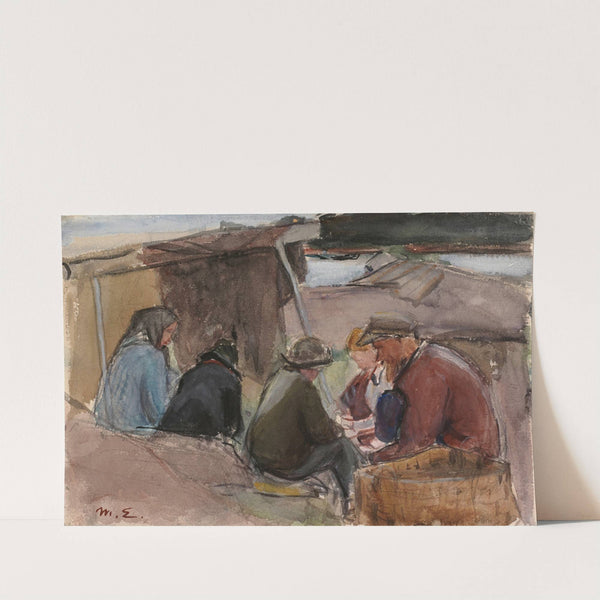 Fisherfolk by the Sea (1900 - 1925) by Magnus Enckell