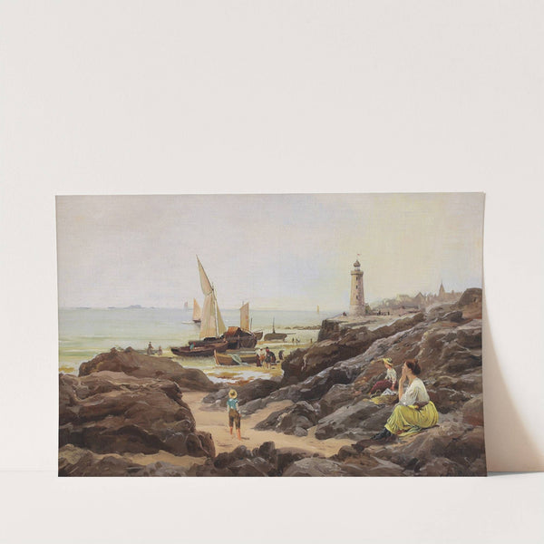 Fisherfolk on the Coast (1892) by Charles Euphrasie Kuwasseg