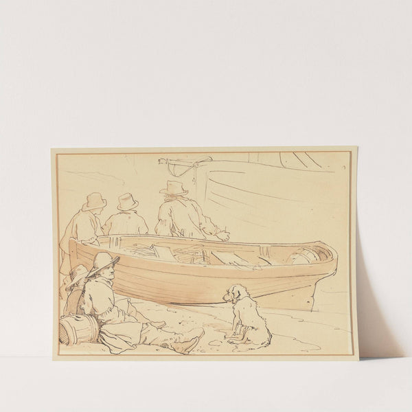 Fisherman by a Boat with a Dog by Sir Edwin Henry Landseer