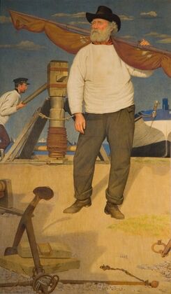 Fisherman Carrying a Sail — size preview
