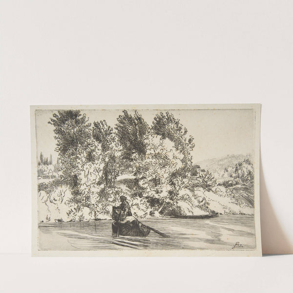 Fisherman with a net (1868) by Félix Bracquemond