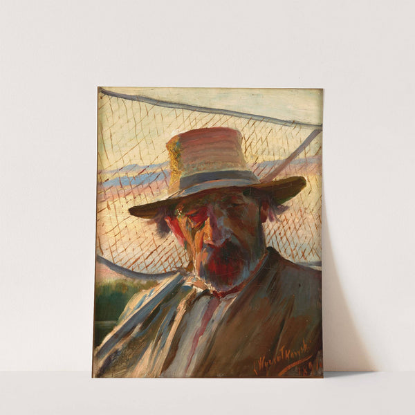 Fisherman with a Net by Leon Wyczółkowski