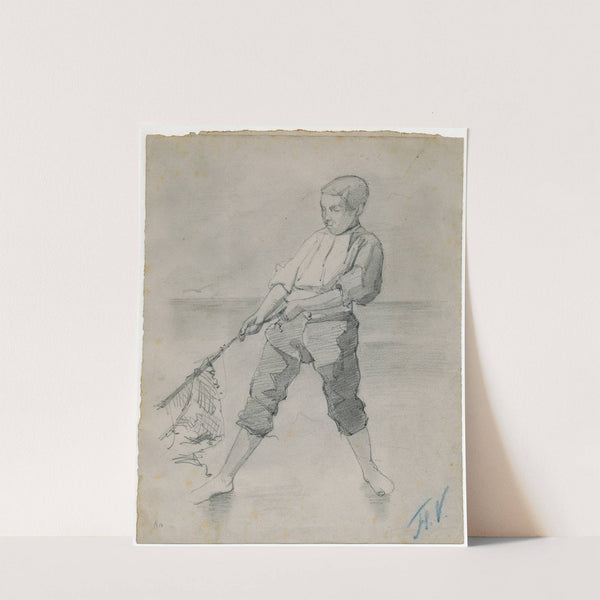 Fisherman with net (1880) by Floris Verster