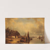 Fishermen at Work on a Jetty by Ludwig Hermann