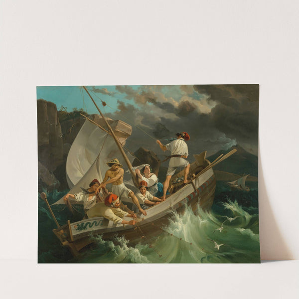 Fishermen before the storm by Georg Perlberg